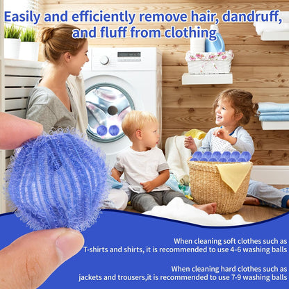 Pet Hair Remover for Laundry- Washing Machine Hair Collector & Pet Hair Removal Tool, Cat Dog Hair Collector for Washer, Reusable Lint Trap for Front Load & Top Load Washers (Blue) (12 PCS)