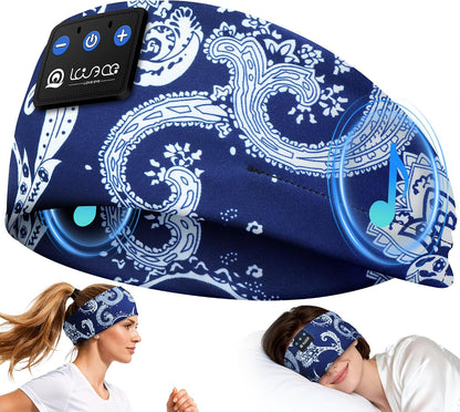 LOVE EYE Wireless Bluetooth 5.4 Sleep Headband Headphones for Side Sleeper