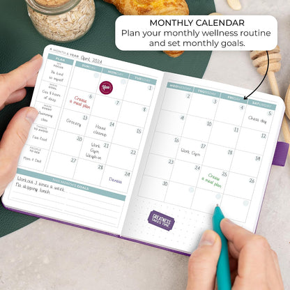 Clever Fox Food Journal for Women & Men, Weight Loss Tracker, Aquamarine