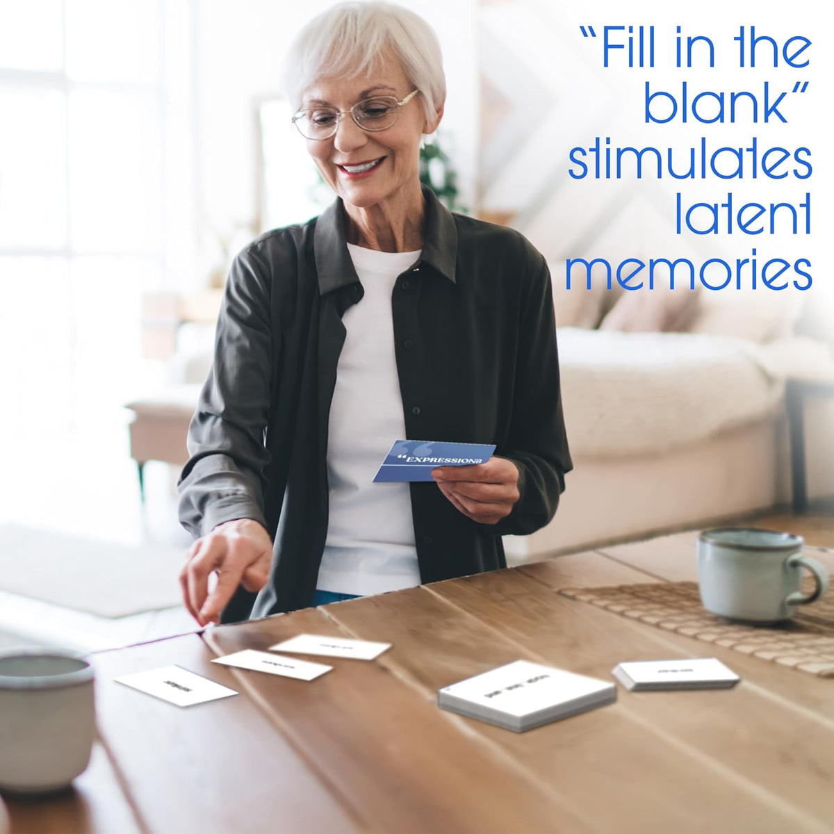 Keeping Busy Expressions Set 1 Dementia Activities for Seniors | Alzheimer Products for Elderly Patients | Fun Memory Game Toy & Cognitive Brain Puzzle for Senior Citizens w/Memory Loss or Alzheimers