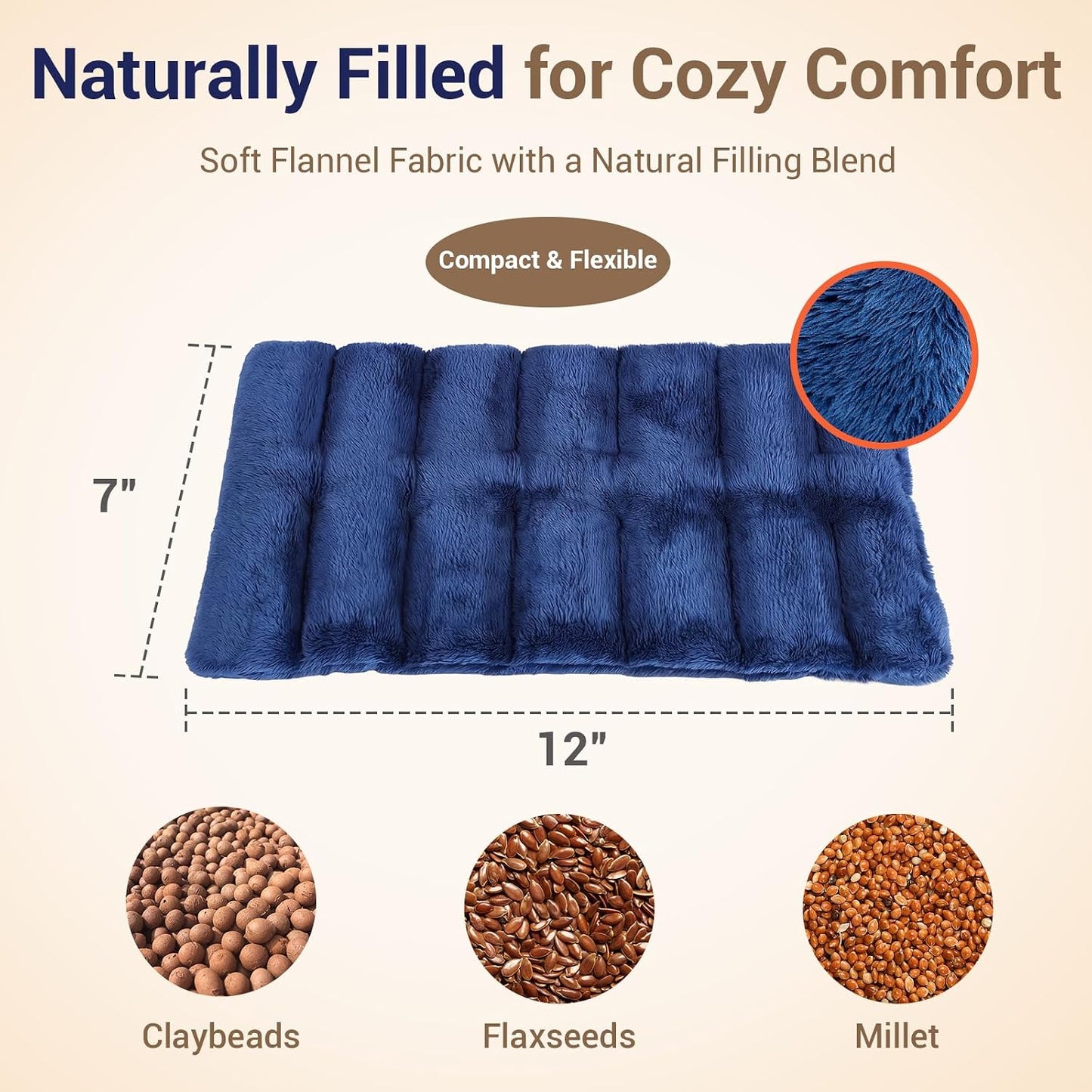 Comfytemp Microwavable Heating Pad for Neck Shoulder, Cramps, Back Pain Relief, 7"x12" Small Moist Heating Pad, Microwave Heat Pad Cordless Warm Compress for Women Men Daily Relaxation at Home Office