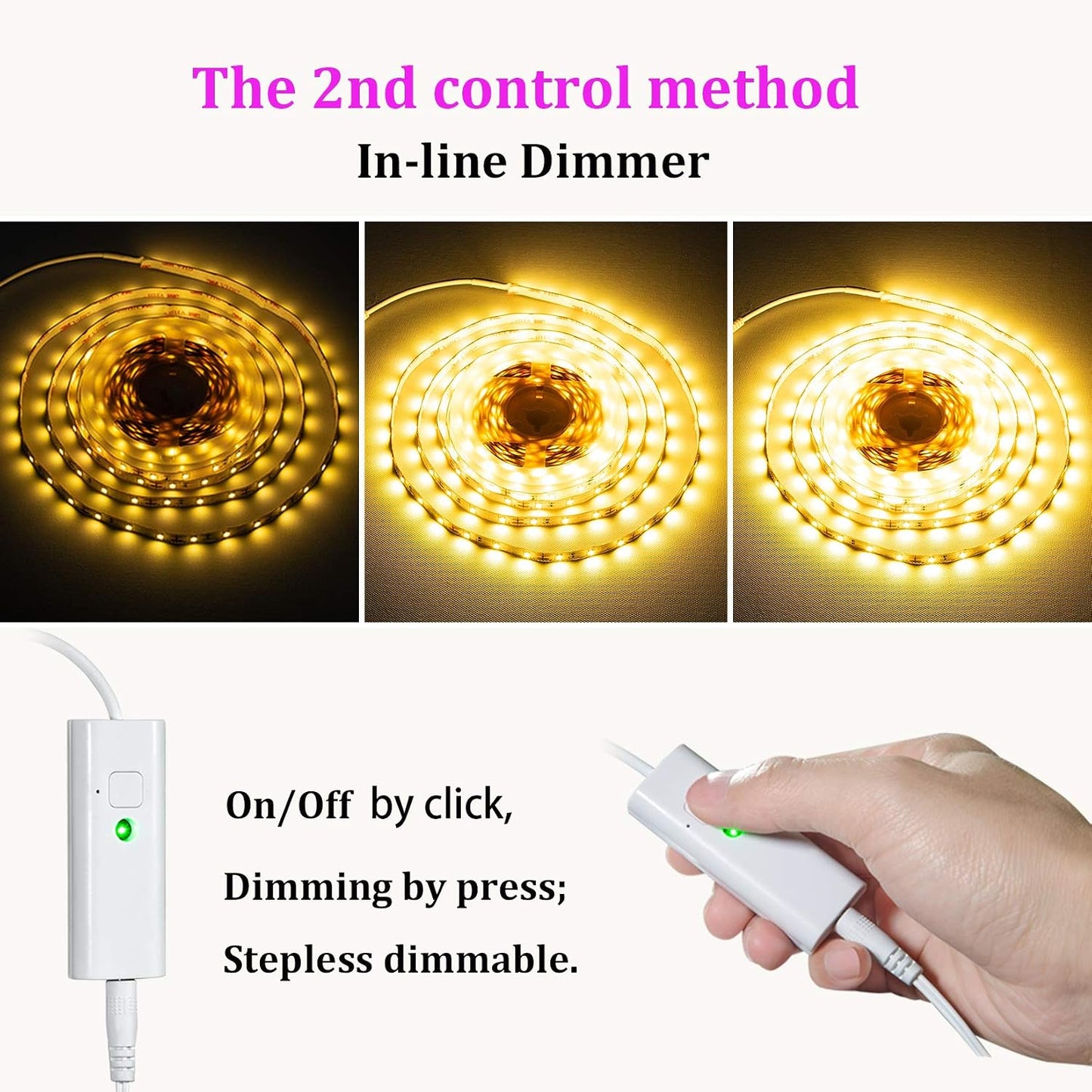 WOBANE 16.4ft Motion Sensor LED Strip with Remote,Warm White Tape Lighting | Dimmable LED Strip Lights for Kitchen, Under Cabinet, Bedroom, Shelf, Bed, PIR Function,Night Light,Adapter,3000K Warm White