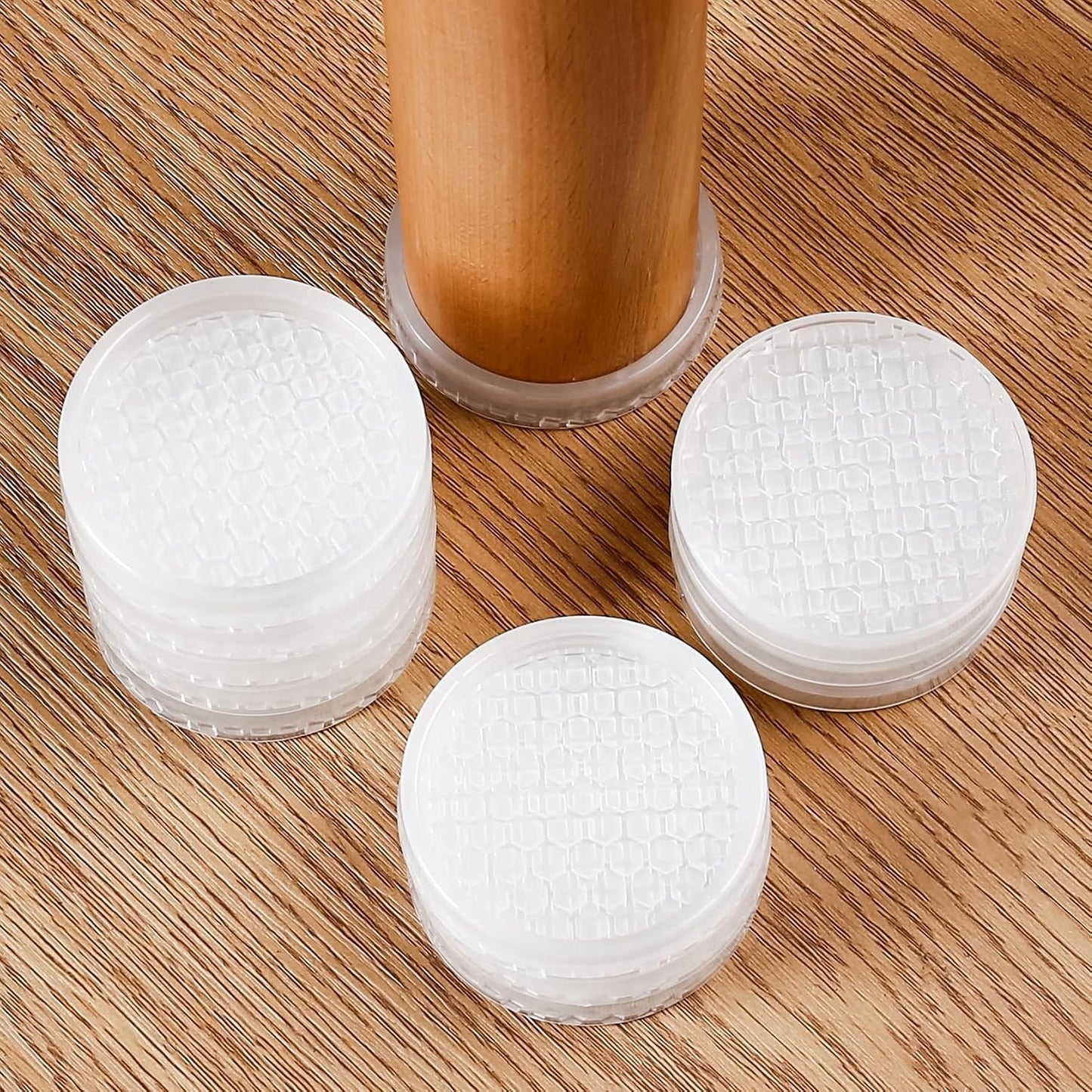 Non Slip Furniture Pads for Hardwood Floors - 12PCS 2" Caster Cups, Round | Furniture Stoppers to Prevent Sliding, Anti Slip Furniture Coasters Cup, Floor Protectors for Furniture Bed Couch Chair,Black