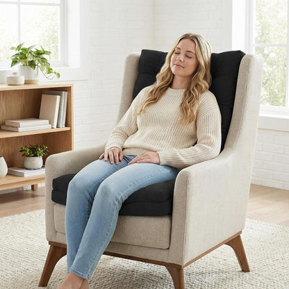 baibu Memory Foam Recliner Cushions for Elderly, 20 x 20 x 5 Inch,Dark Grey