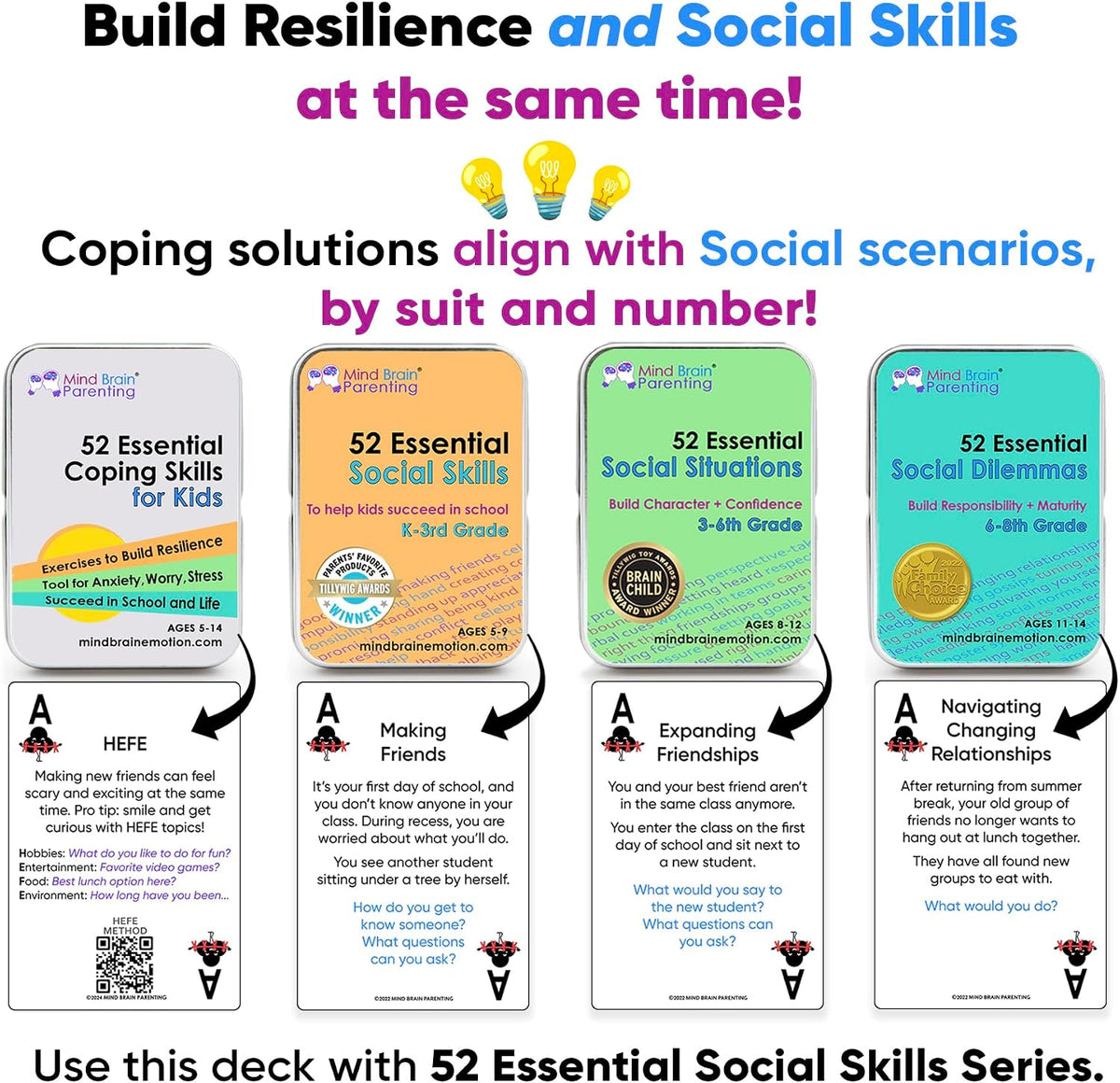 Mind Brain Emotion 52 Essential Life Skills: No-Excuses Game to Teach Kids, Teens & Adults How to Care for Self & Chores, Practical Solution for Responsible Boys, Confident Girls, Happy Family