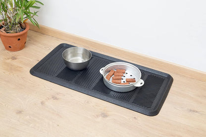 IRONGATE Heavy Duty Big Foot Boot Tray - Set of 2 Indoor/Outdoor Use 100% Rubber All Weather Shoe Mat - Multi-Purpose Entryway/Garage/Pet Feeding/Painting Project Clean Ups - 16x32 - Black