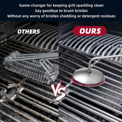 Onion Holder Grill Brush, BBQ Grill Brush Bristle Free for Outdoor Grill | Grill Cleaning Brush Tools for Blackstone Charcoal Grills Gas Grills, Grill Cleaner Brush BBQ Grill Accessories