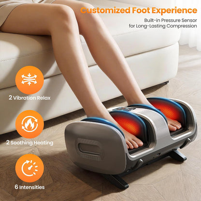 Foot Massager with Heat & Cooling for Feet and Calves, Gift for Men & Women