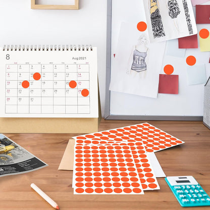 PARLAIM 1050 PCS Color Coding Labels Circle Dot Stickers,10 Color Style Colorful Coding Label Sticker for Office,Student Classroom