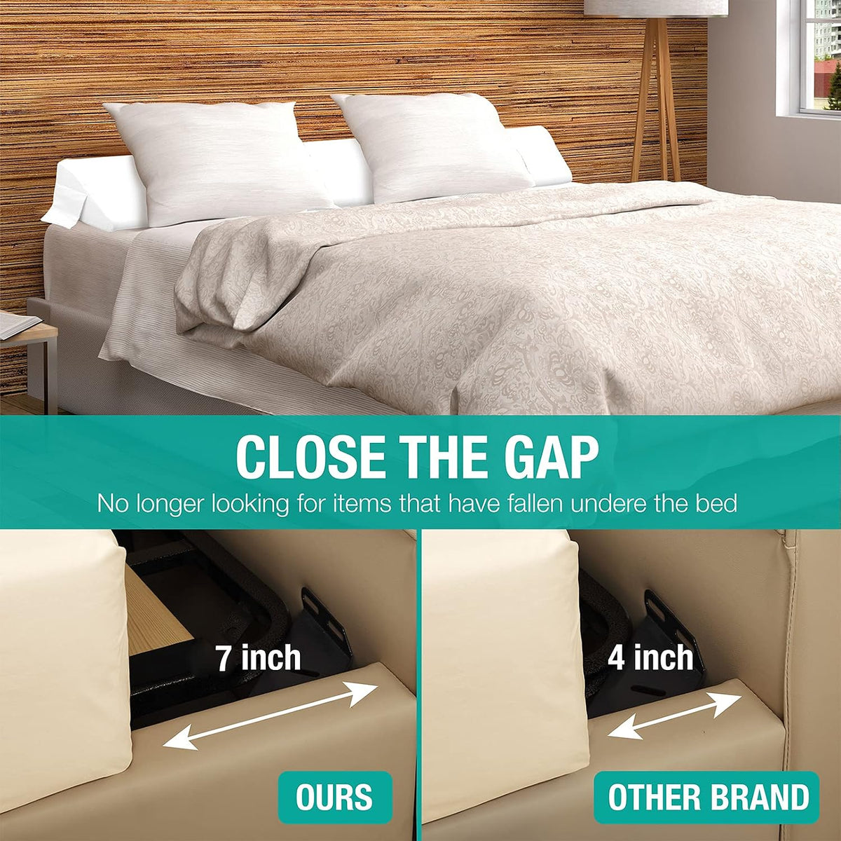 Vekkia Bed Wedge Pillow for Headboard Gap,Bed Gap Filler(0-6") King