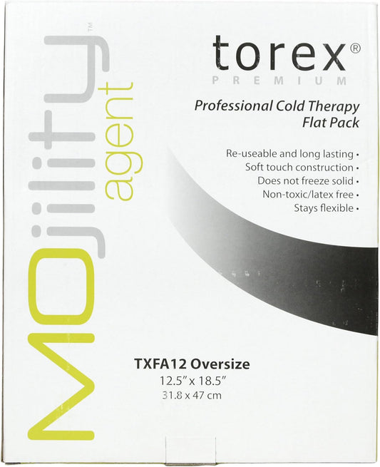 Torex Cold Pack Black Oversize 12.5 x 18.5 inches, Durable and Reusable