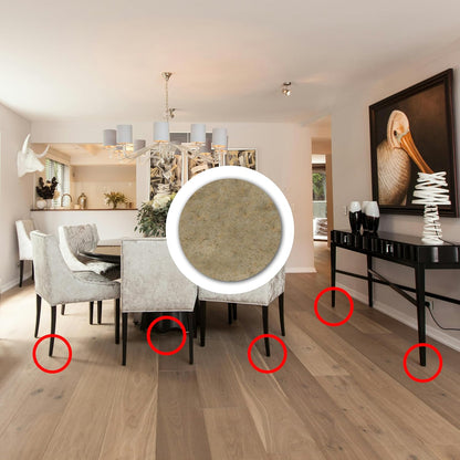Furniture Felt Pads Brown 144 Pcs Strong Self Adhesive Protectors for Hardwood Floors Laminate Flooring Furniture Feet Chair Legs Table Cabinet Couch Non Scratch Peel Stick Felt Pad Set for All Floors