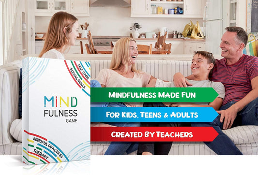 Mindfulness Therapy Game: Teaches Social Skills, Self Care & More for Kids, Teens & Adults. 50 Cards