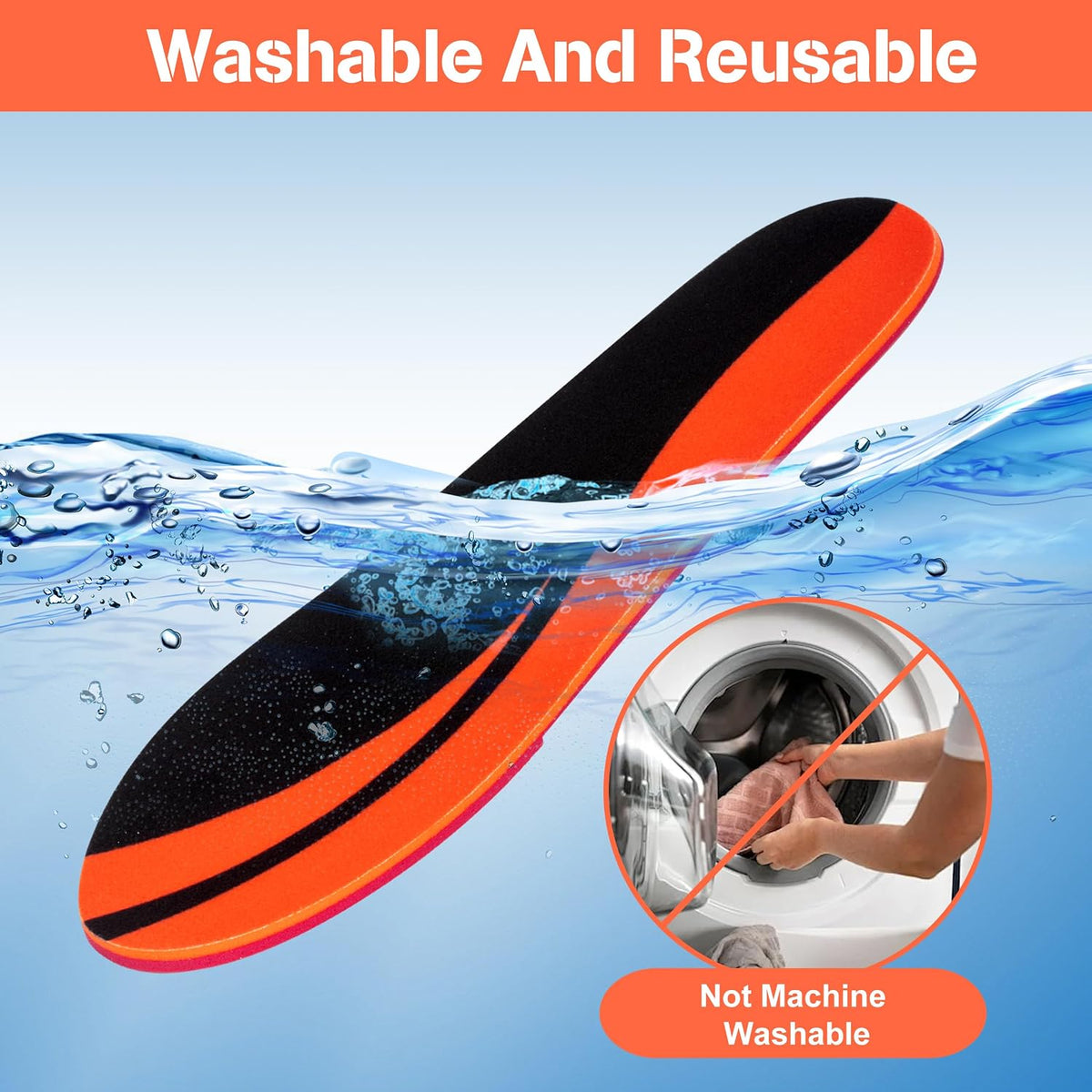 Heated Insoles Rechargeable, 5000 mAh Battery with APP Control, Foot Warmers with 4 Heating Levels for Men and Women, Skiing, Outdoor Winter Use, Washable and Trimmable