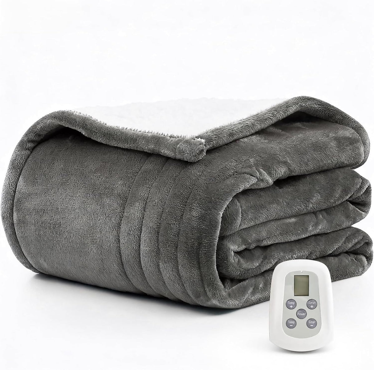 Heated Blanket Electric Throw Blanket with Built-in Button Controller 50"x60" One-Touch Ultra Cozy Soft Warm Heating Electric Blanket with 4 Heat Levels & 4 Hours Auto-Off Overheat Protection