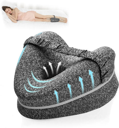 BEAUTRIP Leg Pillow | Ergonomic Side Sleeping Pillows | Memory Foam Knee Pillow with Strap for Side Sleeper | Leg Support Cushion with Removable and Washable Cover
