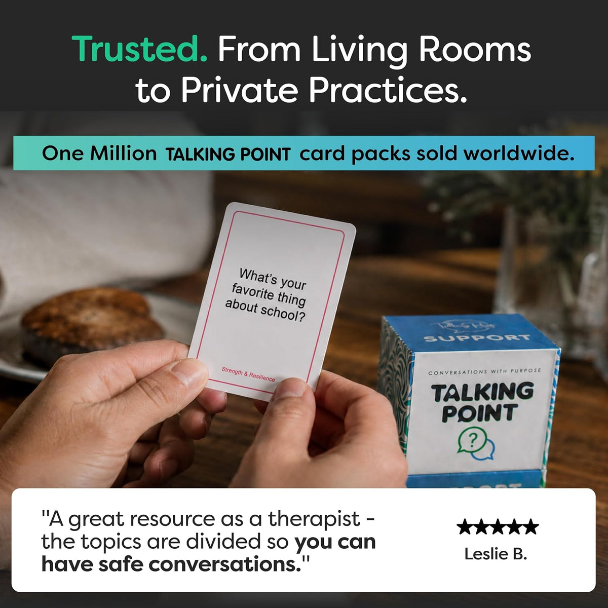 200 Therapy Conversation Cards for Kids, Teens & Adults, Supports Ages 5+