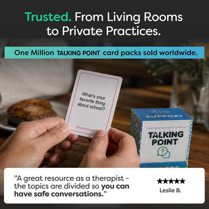 200 Therapy Conversation Cards for Kids, Teens & Adults, Supports Ages 5+