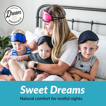 Dream Essentials Sweet Dreams Contoured Sleep Mask Kit, Royal Blue Eye Mask for Sleeping with Travel Pouch, Earplugs, Lash Space, Quick Release Strap, Light Blocking Travel Accessories Gift Set | Royal Blue contoured sleep mask kit with pouch, earplugs,