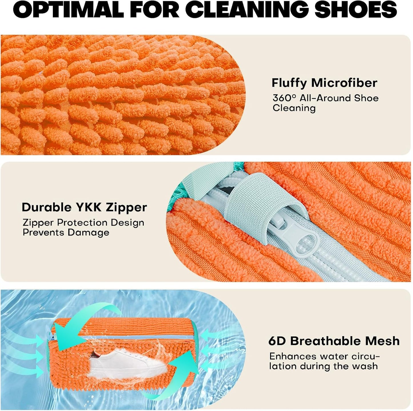 Shoe Washing Machine Bag: Laundry Shoe Bag for Washer and Dryer - 2pc Reusable Shoe Cleaning Bag for Sneaker Tennis Shoes Unstain Cleaner Kit (Yellow 2pcs)