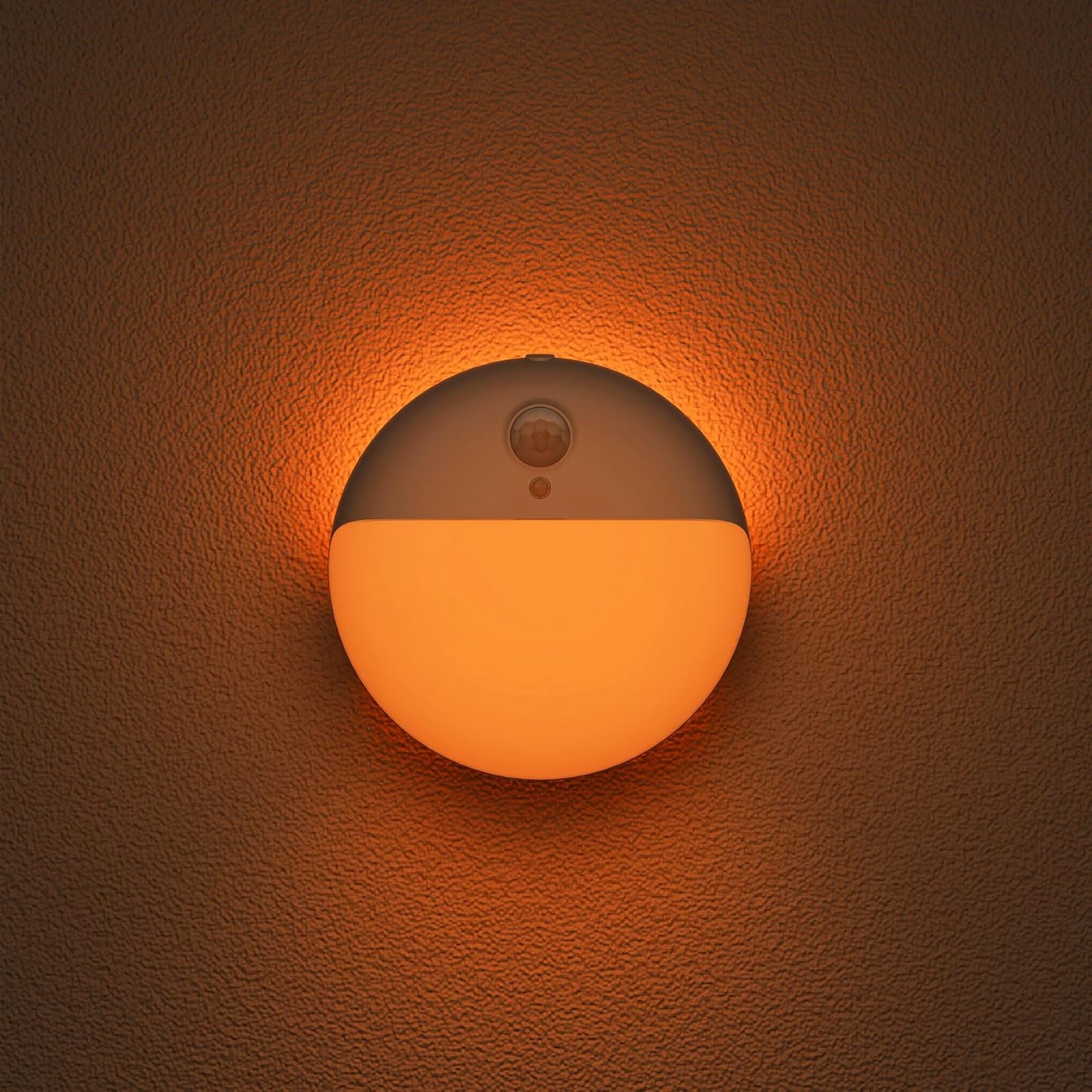Small Motion Sensor Amber Night Light Battery Operated, Toilet Light | 2 Pack, 3 Modes, Dimmable 1-15lm, Dim Light Soft Glow, No Plug, Wireless Stick on Light for Bedroom, Sleep, Bathroom, Kids