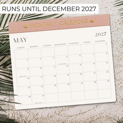 Beautiful 2026-2027 Magnetic Fridge Calendar - Runs June 2026 to Dec 2027 | The Perfect Monthly Refrigerator Paper Calendar for Easy Organizing - Runs from June 2026 Until December 2027