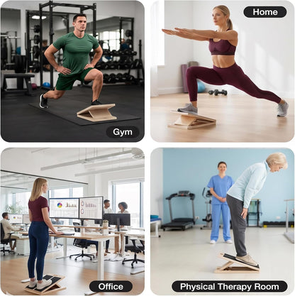 Adjustable Slant Board for Calf Stretching – Incline Stretch Wedge for Achilles Tendon, Plantar Fasciitis Relief, Squat Support & Physical Therapy, Non-Slip Calf Stretcher for Home Gym