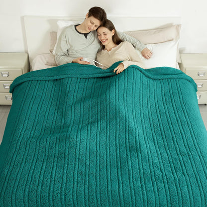 Heated Throw Blanket 50"X60", Soft Sherpa, 4 hrs Auto Shut Off