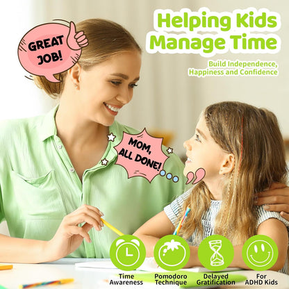 Visual Timer for Kids White Owl Kids Timer Visual 99 Minute Visual Countdown time for Classroom Home Silent Management Time with Pause for Studing Playing and Chores