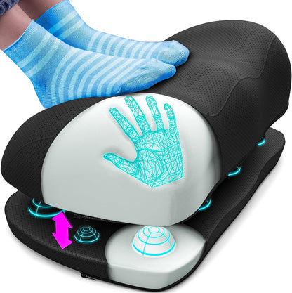 Everlasting Comfort Foot Rest for Under Desk at Work - Memory Foam Office Foot Stool & Under Desk Footrest Leg Elevation Pillow for Gaming & Home Office, Supports Posture
