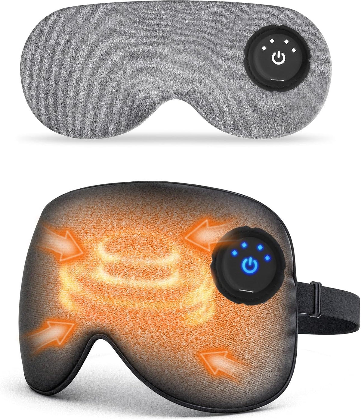 Heated Eye Mask for Dry Eyes, FSA-HSA Eligible, Cordless Rechargeable Warm Compress, 100% Mulberry Silk Removable Cover, 3 Heat Settings 95-131°F, 20-Min Auto-Off, USB-C, Stye & Sleep