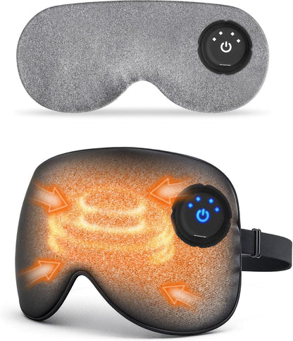 Heated Eye Mask for Dry Eyes, FSA-HSA Eligible, Cordless Rechargeable Warm Compress, 100% Mulberry Silk Removable Cover, 3 Heat Settings 95-131°F, 20-Min Auto-Off, USB-C, Stye & Sleep
