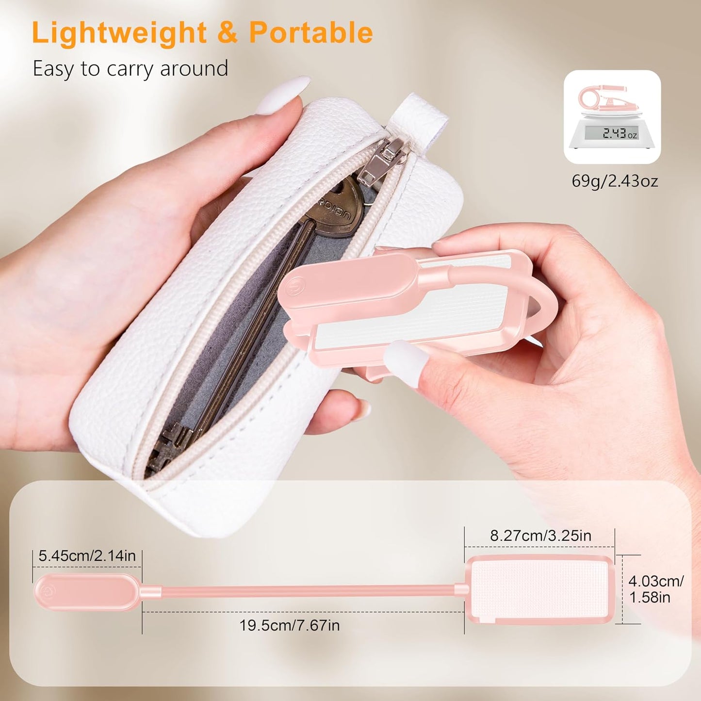 Gritin 16 LED Rechargeable Book Light for Reading in Bed | Eye Caring 3 Color Temperatures,Stepless Dimming Brightness,80 Hrs Runtime,Lightweight Flexible Clip on Light for Book Lovers
