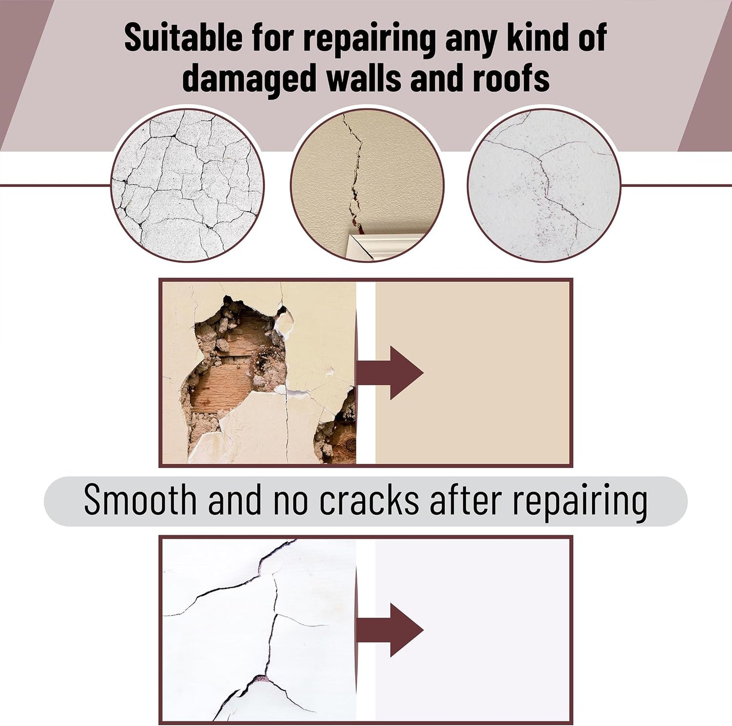 Bates- Drywall Repair Kit, 16 pcs, Aluminum Wall Repair Patch Kit | for Wall Hole Repair, Sanding and Patching