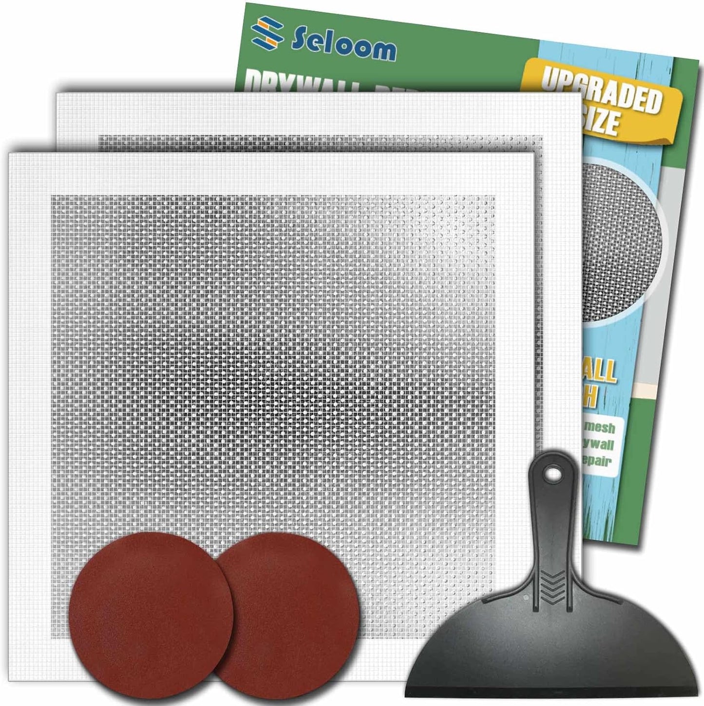 12 X 12 Inch Drywall Repair Kit - Heavy Duty Self-Adhesive Mesh Drywall Patch Kit for Large Holes, Quick & Easy Wall Patch Repair kit for Wall and Ceiling (Repair 5)