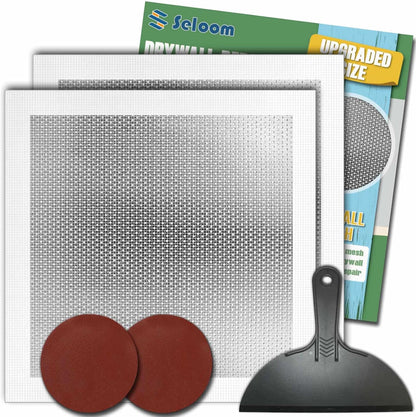 12 X 12 Inch Drywall Repair Kit - Heavy Duty Self-Adhesive Mesh Drywall Patch Kit for Large Holes, Quick & Easy Wall Patch Repair kit for Wall and Ceiling (Repair 5)