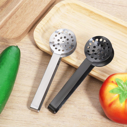 2 Pcs Tea Bag Squeezer Tongs Tea Filter Spoon Clamp Stainless Steel Teabag Strainer Dispenser for Kitchen Bar Tools