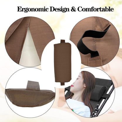 Zero Gravity Chair Set of 2 Replacement Pillow Headrest with Elastic Band, Universal Soft Removable Padded Cushion Head Pillow for Zero Gravity Lounge Chair, Folding Patio Lawn Recliner Chairs, Blue