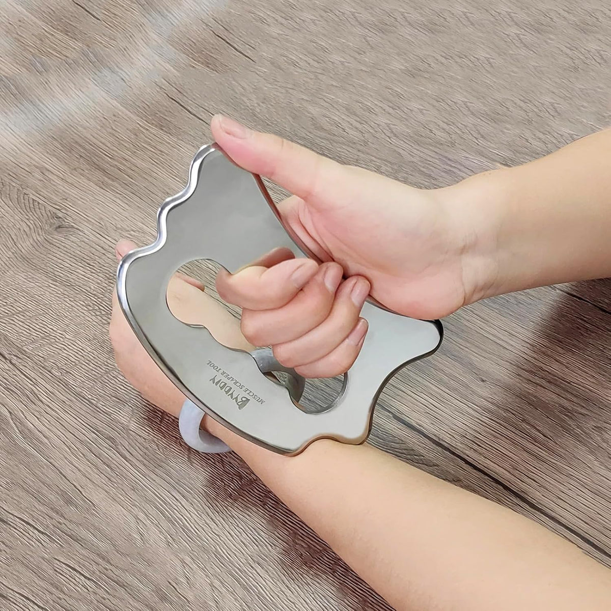 BYYDDIY Stainless Steel Gua Sha Derma Edge Massage Tools-Scraping Massage Tools,Muscle Scraper Tool (D2)