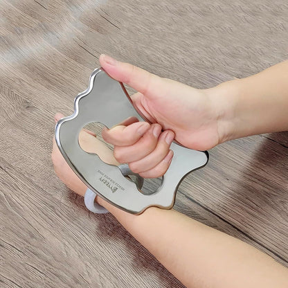 BYYDDIY Stainless Steel Gua Sha Derma Edge Massage Tools-Scraping Massage Tools,Muscle Scraper Tool (D2)