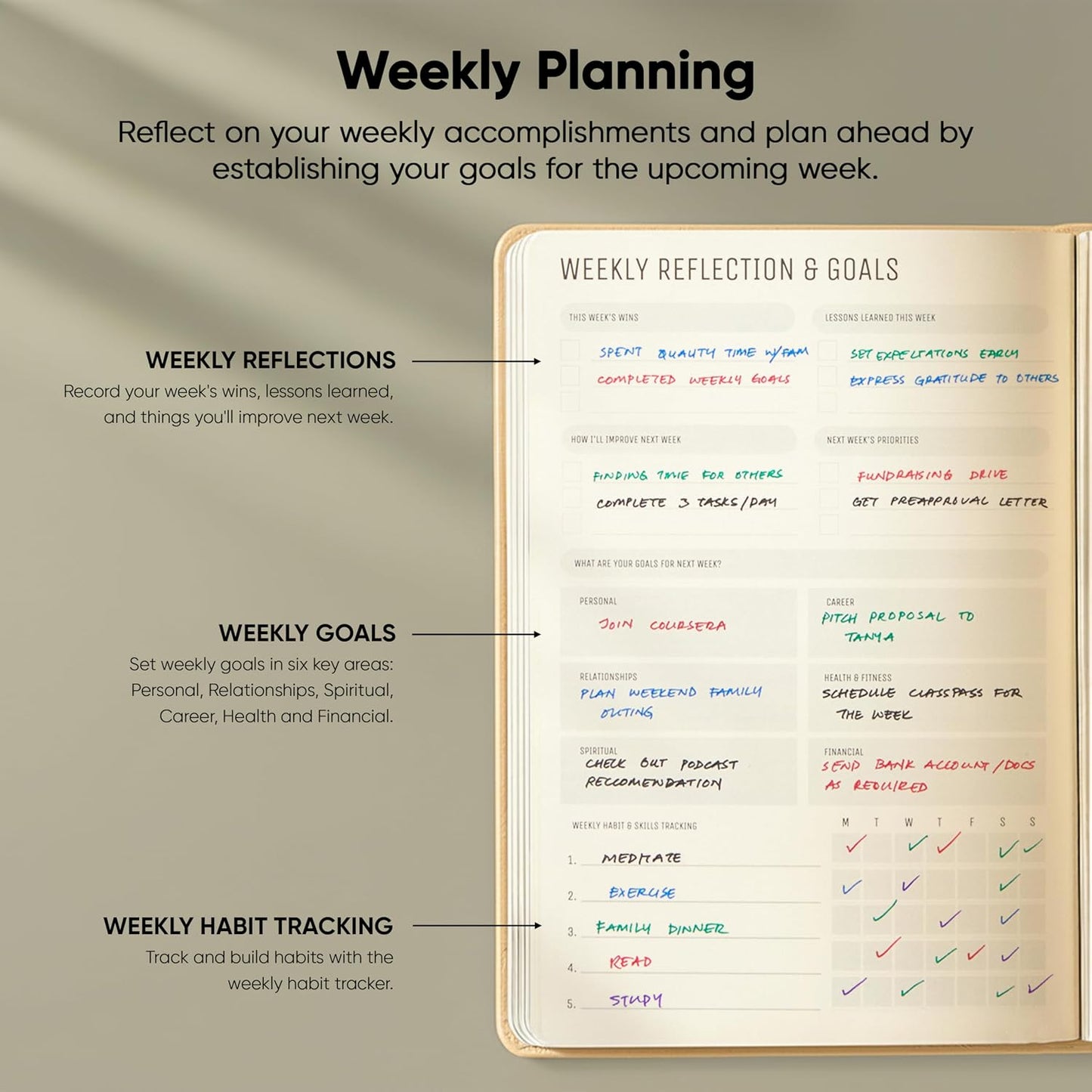 Dated, 2026 Planner, 5.8” x 8.3” - The #1 Productivity Planner to Achieve Your 2026 Goals - Planner 2026-2027 by PRODUCTIVITY STORE (A5, GREY)