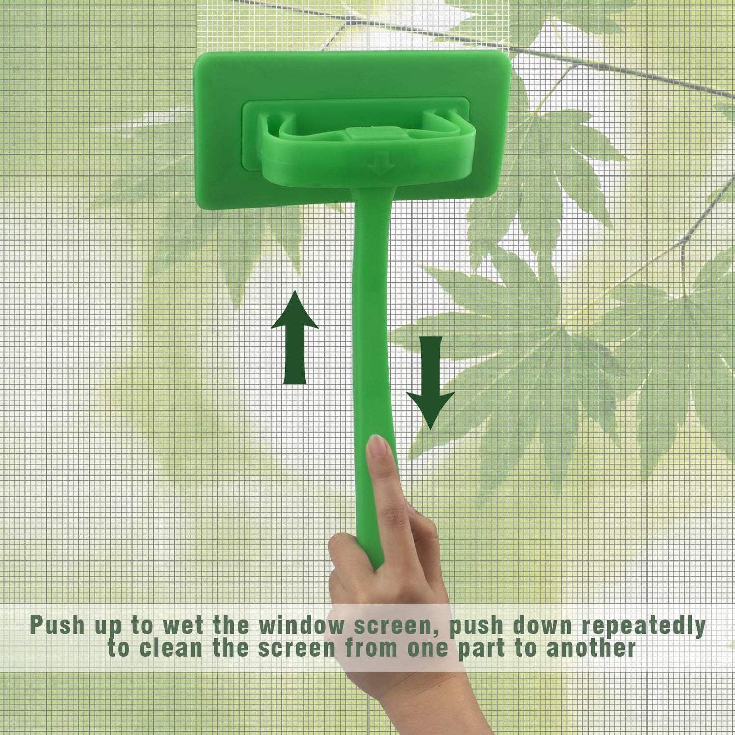 MyLifeUNIT Mesh Screen Cleaner, Detachable Window Screen Cleaning Brush | 7.87-Inch Wide Brush Heads, Windows Screen Cleaner Washing Tool with Wet and Dry Dual-Use for Inside Outside Window Screens