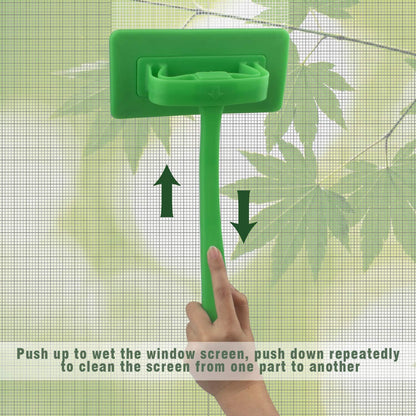 MyLifeUNIT Mesh Screen Cleaner, Detachable Window Screen Cleaning Brush | 7.87-Inch Wide Brush Heads, Windows Screen Cleaner Washing Tool with Wet and Dry Dual-Use for Inside Outside Window Screens