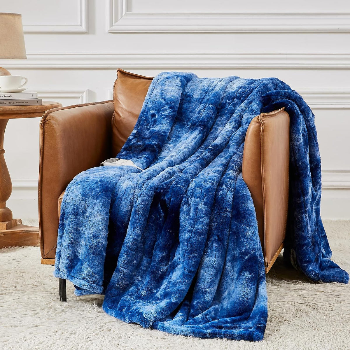 Homemate Heated Blanket Electric Heating Throw 50x60 Plush Faux Fur Sherpa