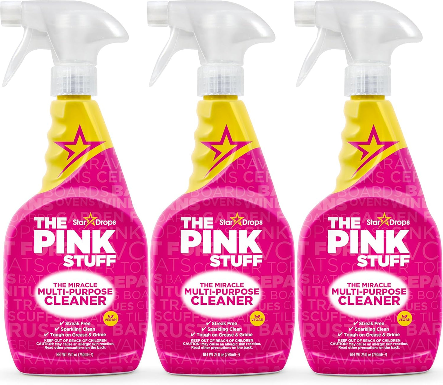 The Pink Stuff Miracle Multi-Purpose Cleaner Spray, 30 fl oz | Now 20% More, All-Purpose Cleaning Solution, For Kitchens, Bathrooms, Floors & More, Cuts Through Grease & Grime, Powerful