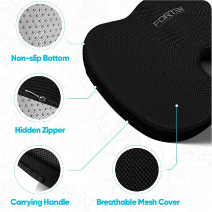 FORTEM Seat Cushion, Office Chair Cushion for Tailbone Sciatica Pain Relief