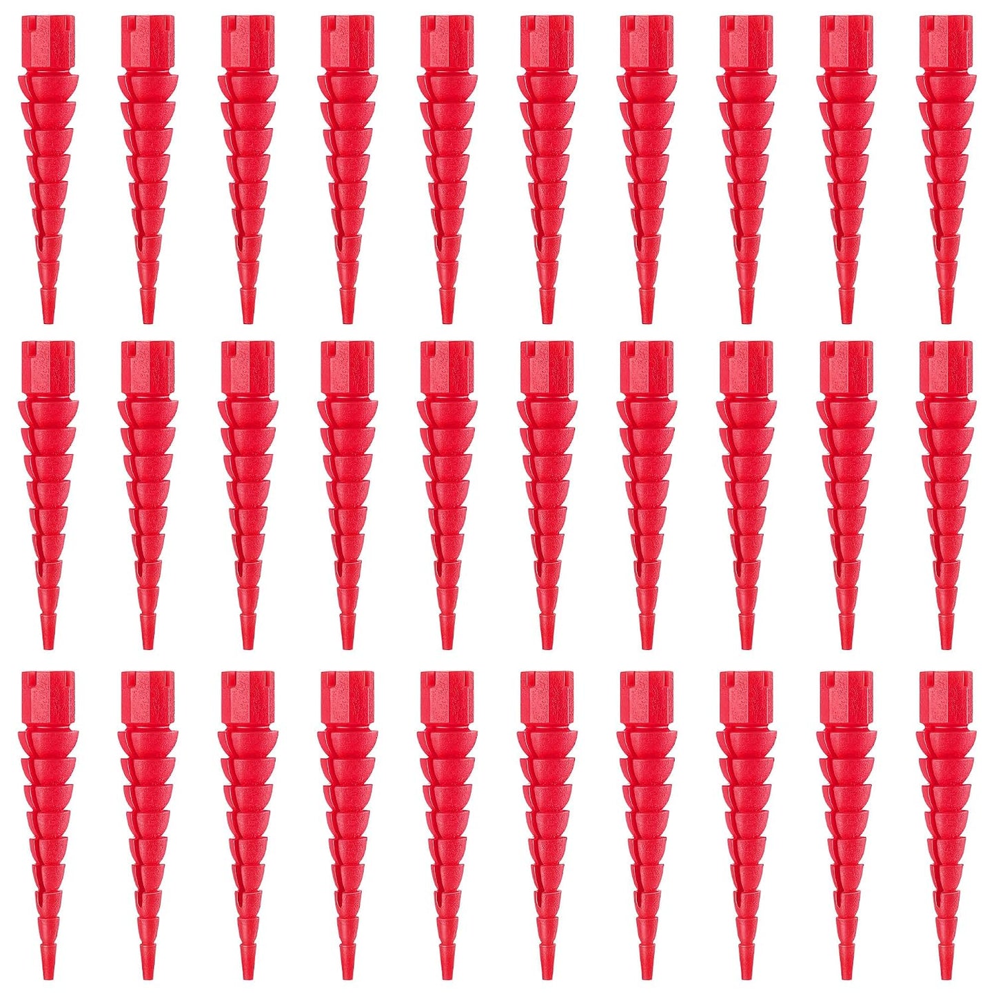 10 Pcs Wood Anchor, Fix Stripped Wood Screw Holes, Red | Fits Screws Sizes #2 to #16, Repairs Stripped Screw Holes, For Door Hinges, Cabinets and Furniture, Easy to Install