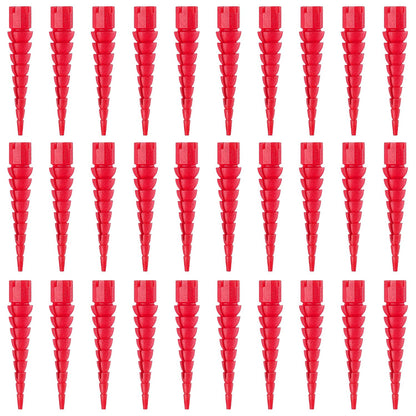 10 Pcs Wood Anchor, Fix Stripped Wood Screw Holes, Red | Fits Screws Sizes #2 to #16, Repairs Stripped Screw Holes, For Door Hinges, Cabinets and Furniture, Easy to Install