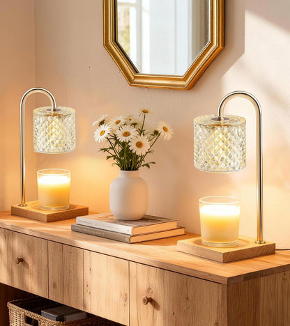 TigQiang Candle Warmer Lamp with Timer, Birthday Gifts for Women, Amber