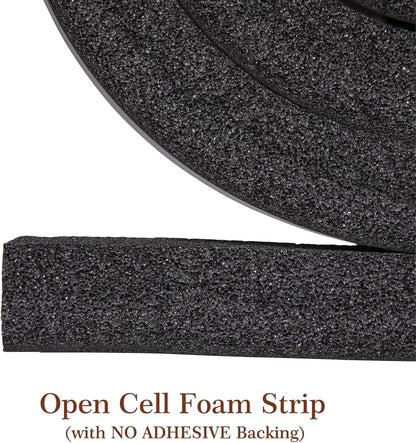 Yotache Open Cell Foam Air Conditioner Insulation Seal Strip 2"x1", 6.5 Ft | Non-Adhesive, Air Conditioning Weather Strip